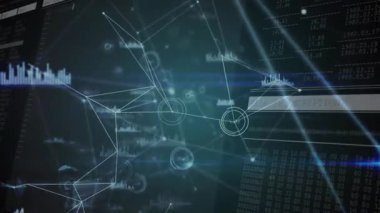 Şifreleme veri akışını görselleştirirken kod arkaplanı açılıyor, ağ atımı başlatılıyor, yeniden biçimlendiriliyor. Siber güvenlik, veri görselleştirme, dijital ağ, soyut, teknoloji, şifreleme, fütürist