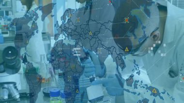 Başlangıçta tıp laboratuvarındaki pipet ve tüplerle ilgilenen bilim adamları küresel verileri gösteren bir harita oluşturdular. Araştırma, işbirliği, yenilik, kesinlik, bilim, teknoloji, analitik