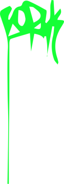 Şeffaf arkaplanda, açısal harfleri ve damlayan boyaları gösteren neon yeşil grafiti etiketleri sergiliyor. Şehir sanatı, sokak kültürü, cesur tasarım, çağdaş tarz, asi, canlı palet, yaratıcı ifade