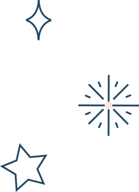 Parıltılar ve yıldızlar saydam arkaplanda düz bir dizayn içinde süzülüyorlar mavi çizgilerle, pembe noktalarla. Geometrik, soyut, zarif, şenlikli, minimalist, dijital sanat, kutlama