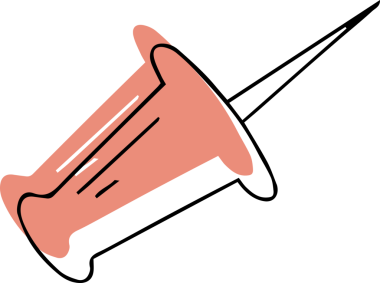 Turuncu şırınga namlusu ve şeffaf arka planda ince beyaz iğne içeren vektör grafik. Tıbbi ekipman, sağlık teknolojisi, ilaç, bilimsel illüstrasyon, klinik araçlar, hassasiyet, asgari tasarım