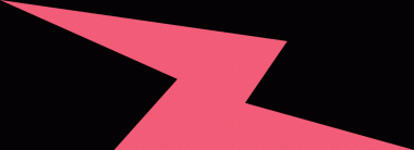 Düz dizayn, şeffaf tuval üzerinde yüzen parlak pembe çokgen, zigzag yıldırım şeklini gösteriyor. Geometrik, modern, enerjik, dinamik, soyut, minimalist, dijital sanat