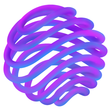 3D soyut küre şeffaf arkaplan üzerinde yüzüyor, gradyan borular kurdeleler sergiliyor. Fütürist, dijital sanat, modern, minimalizm, teknoloji, yenilik, canlı