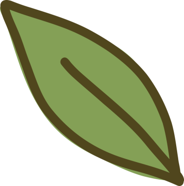 Düz tasarım, kahverengi çizgili yeşil yaprak ve şeffaf arkaplanda merkezi damar içermektedir. Doğa, botanik, minimalizm, çevre dostu, organik, yeşillik, vektör