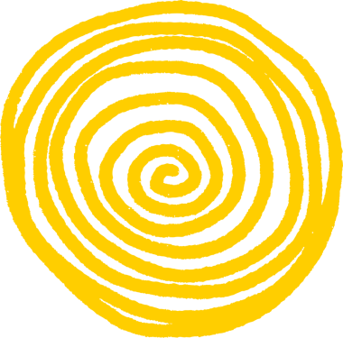 El çizimi sarı spiral desen şeffaf arka planda ortaya çıkıyor, fırça benzeri dokuyu gösteriyor. Soyut, geometrik, organik, sanatsal, yaratıcı, sanatsal, görsel sanat