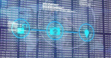 Torpido gözünde akıllı telefon, kamera, ampul ve veri şebekesini birbirine bağlayan üç tane turkuaz simgesi gösteriliyor. Arayüz, görselleştirme, gösterge paneli, bilgi, teknoloji, analiz, dijital