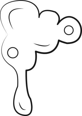 Beyaz sıvı sıçraması saydam arkaplan üzerinde düz bir şekilde yüzüyor yuvarlak delikler ve kıvrımlarla. Soyut, akışkan, minimalist, modern, sanat, tasarım, illüstrasyon