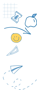 Eğitim simgeleri, saydam arkaplanda düz dizayn edilmiş şebeke kağıdı ve kağıt uçakları gösteriyor. Eğitim, iletişim, yaratıcılık, öğrenme, yenilik, tasarım, ilham