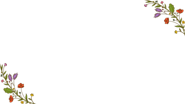 Düz köşe süsleri, şeffaf arka planda yeşil yapraklı kır çiçeği kümeleri gösteriyor. Botanik, çiçek, illüstrasyon, dekoratif, tasarım, doğa, zanaat