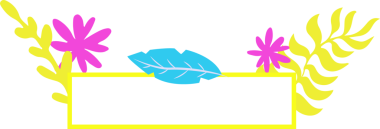 Sarı çerçeveli çiçek afişi düz dizayn ve şeffaf arkaplan renklerinde yapraklar sergiliyor. Canlı, dekoratif, minimalist, botanik, doğa, tasarım, grafik