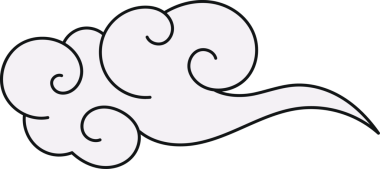 Şekillendirilmiş vektör bulutu kıvrımları şeffaf arkaplanda yüzüyor, kıvrımlı spiraller gösteriyor. Soyut, minimalist, dinamik, akışkan, grafik, hareket, tasarım