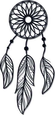 El çizimi düş kapanı süsü şeffaf arkaplanda halka, ağ, boncuk ve tüylerle sergileniyor. Bohem, ruhani, sanatsal, bohem, etnik, dekoratif, karmaşık