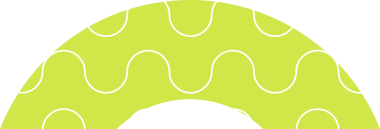 Düz tasarım, soyut yeşil yay şeridi beyaz dalga desenli şeffaf arkaplanda görünüyor. Geometrik, modern, canlı, minimal, soyut, dijital, desen