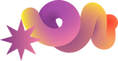 Yüzen eğimli kurdele düz bir şekilde kıvrılarak, şeffaf arkaplanda 8 noktalı yıldızla eşleşiyor. Soyut, dijital sanat, canlı, modern, geometrik, akışkan, renkli