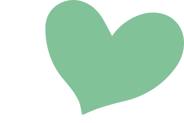 Düz kalpler şeffaf arkaplanda süzülüyor, nane yeşili dolgu ve beyaz çizgiler gösteriyor. Romantik, aşk, sevgi, illüstrasyon, minimalist, organik, pastel