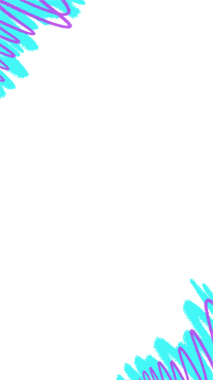 Çerçeve köşelerinde şeffaf arkaplan üzerinde mor döngülerle soyut Cyan boyaları gösteriliyor. Soyut sanat, canlı, çağdaş, dijital tasarım, dekoratif, minimalizm, akıcılık