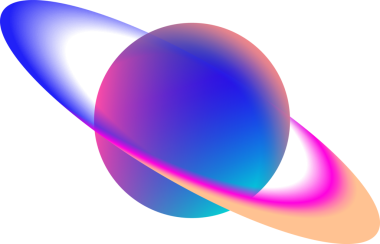 3D stilize gezegen şeffaf bir zemin üzerinde yüzüyor ve çevresindeki eğim halkası onu çevrelemiş durumda. Fütürist, soyut, dijital sanat, bilim kurgu, canlı, kavramsal, minimalist