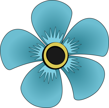 Düz dizayn çiçeği, şeffaf arkaplanda altın halkalı siyah disk içeren gradyan yaprakları gösteriyor. Botanik, çiçek, vektör, minimalist, doğa, dekoratif, damgalama