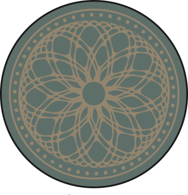 Mandala benzeri düz desen, şeffaf arkaplanda noktalı kenarlı dokuma çizgileri gösteriyor. Dekoratif, sanatsal, simetrik, ruhani, soyut, minimal, süslemeli