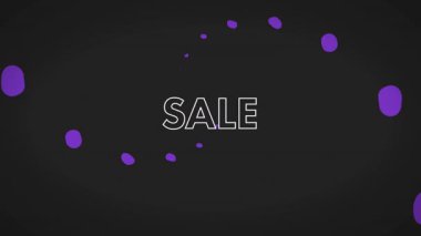 Bir saniye içinde, 'Satış' kelimesi tünel aydınlatma satışını oluşturan şekiller olarak ortaya çıkıyor. Soyut, animasyon, canlı, psikedelik, dinamik, dijital, hareketli grafikler