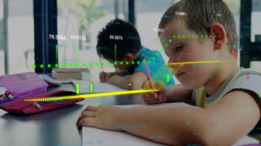 Animasyon çizelgesini başlatan öğrenci eğitimde şamdanlara dönüşüyor. Çocuklar, eğitim, yaratıcılık, veri görselleştirme, öğrenme, takım çalışması, sınıf