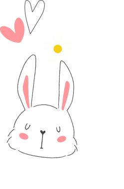 Tavşan kafası kabarık bulutların üzerinde süzülüyor şeffaf arkaplanda papatya kalplerini sergiliyor. Tuhaf, pastel, rüya gibi, resimli, fantezi, tapılası, yumuşak