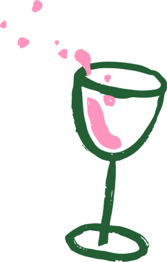 Stylize edilmiş cam düz dizaynlı pembe sıvıyı gösteriyor, arkaplan temiz, kopyalama alanı. Minimalist, içecek, zarafet, akıcılık, illüstrasyon, modern, ferahlatıcı