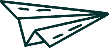 Tarzlı kağıt uçak, şeffaf arka planı ve katlanmış kenarları olan bir çizgi çizimi içinde yüzüyor. Minimalist, vektör, illüstrasyon, aygıt, simge, tasarım, seyahat