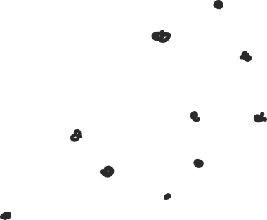 Soyut siyah lekelerin düz tasarımda şeffaf arkaplana eşit olmayan bir şekilde dağıldığını gösteriyor. Soyut desen, doku, monokrom, grunge, organik, sanatsal, arka plan