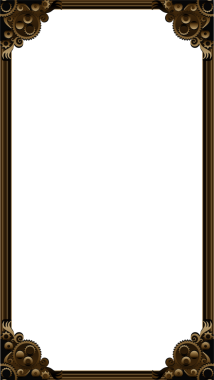 Steampunk sınırında pirinç dişliler, metal süslemeler, şeffaf arka planda filigran köşeleri görülüyor. Eski, endüstriyel, karmaşık, metalik, süslemeli, mekanik, işçilik