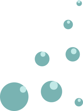 Teal, düz tasarım kabarcıklar içeren şeffaf tuval üzerinde yüzer ve süzülür. Soyut, geometrik, minimalist, modern, dijital sanat, görsel kompozisyon, tasarım elementleri