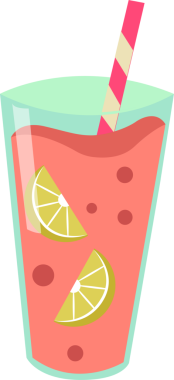 Düz tasarım cam, pembe içecek, kireç, köpük, şeffaf arka planda kamış. Ferahlatıcı içecek, narenciye, hidrasyon, canlı, yaz, yaz teması, minimalist