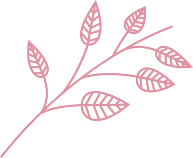 Pembe çizgi sanatı, şeffaf arkaplanda özet çizilmiş yapraklarla stilize edilmiş botanik dalını gösteriyor. Vektör illüstrasyonu, botanik tasarımı, minimalist sanat, doğal elementler, dekoratif motifler, modern tarz, çevre dostu