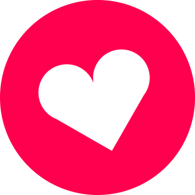 Beyaz kalp ikonu, şeffaf arkaplan ile düz pembe daireler çiziyor. Romantik, aşk, emoji, sembol, minimalist, modern, canlı