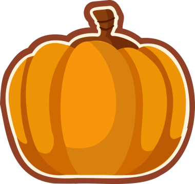 Şekillendirilmiş balkabağı kahverengi çizgiler, turuncu gölgeler ve şeffaf arkaplan ile gösteriliyor. Vektör illüstrasyonu, sonbahar, hasat, mevsimsel, grafik tasarım, meyve, dekorasyon