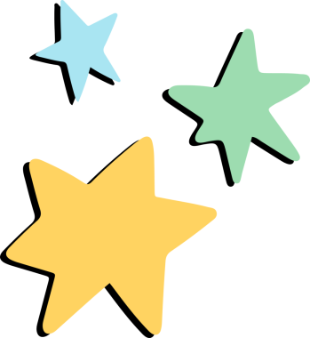 Vektör stili grafik, şeffaf arkaplanda siyah gölgeli üç el çizimi yıldız gösteriyor. İllülasyon, tasarım, oyuncu, kaprisli, yaratıcı, simge, geometrik