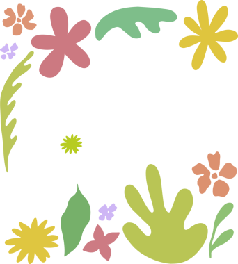 Soyut pastel çiçekler şeffaf bg ve kopyalama uzayı ile düz vektör çerçevelemektedir. Çiçek tasarımı, botanik sınırı, pastel palet, dekoratif sınır, vektorart, doğadan esinlenilmiş, yumuşaklar