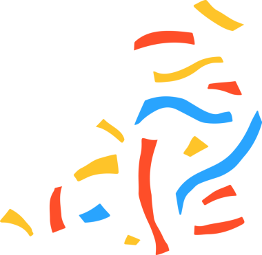 Soyut renkli kurdeleler ve konfeti düz dizayn ve şeffaf arkaplanda yüzüyor. Renkli şekiller, kutlama, canlı, dijital sanat, grafik tasarımı, şenlikli, soyut