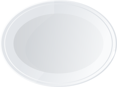 Gri oval servis tepsisi, şeffaf arka planda, eğimli kenarı olan 3D olarak gösteriliyor. Minimalist, modern, gösterişli, tek renkli, geometrik, çarpım, ekran