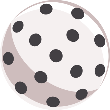 Puantiyeli küre şeffaf arkaplan üzerinde yüzüyor, düz vektör çerez benzeri bir form gösteriyor. Soyut, tasarım, minimalizm, oyuncu, geometrik, dijital sanat, markalaşma