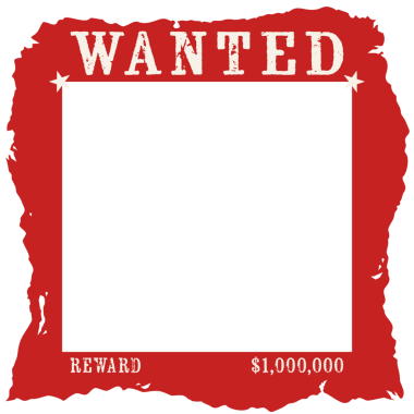 Batı aranıyor posteri, yırtık kırmızı sınır yıldızı simgeleri 1M ödüllü saydam merkez fotokopi alanı. Klasik, kırsal, grafiksel, reklam, tabela, sert, cesur