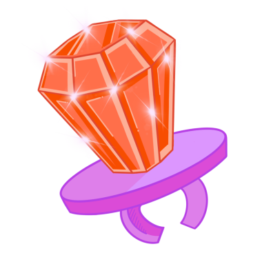 Çizgi film stili, pırıltılı, şeffaf arkaplan ile mor halka tabanında parlıyor. Mücevher, lüks, zarafet, fantezi, mücevher, büyü, ilham