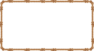 Düz dizayn dikdörtgen halat çerçevesi, şeffaf arkaplanda düğümlenmiş köşeleri gösteriyor. Süsleme, zanaat, sınır, zarif, eski, desenli, süslemeli