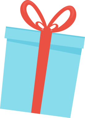 Düz tasarım hediye kutusu, stilize edilmiş kırmızı kurdele ile şeffaf arka planda yüzüyor. Kutlama, sürpriz, hediye, dekorasyon, şenlik, prim, minimalist