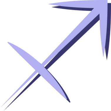 Soyut ok, üst üste binen lavanta ışınlarını gösteren vektörde şeffaf arkaplan üzerinde yüzüyor. Minimalist, modern, geometrik, yön, ilerleme, yenilik, dijital