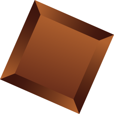 Soyut kahverengi eğimli kare, şeffaf arkaplan üzerinde dinleniyor. Geometrik, minimalist, modern, tasarım, dijital, heykel, 3d biçimlendirme