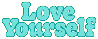 Teal baloncuklu harfler Aşkı kendin heceliyorsun. Şeffaf bir arkaplanda etiket gibi duruyor. Motivasyon, ilham verici, modern, oyuncu, canlı, marka, reklam