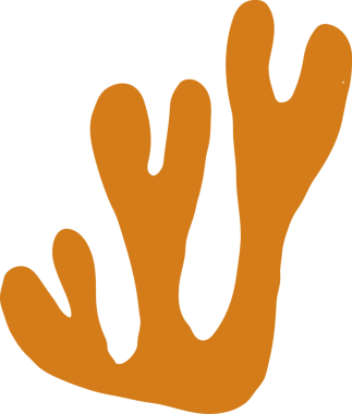 Düz vektör, şeffaf arkaplanda yüzen turuncu soyut mercan dalını gösteriyor, kopyala uzayı. Soyut heykel, dekoratif tasarım, canlı motif, modern sanat eseri, doğadan esinlenilmiş, organik doku, minimalist tarz.