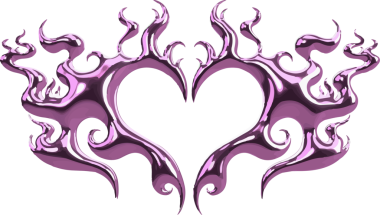 Stilize kalp şekli, şeffaf arkaplanda düz dizayn edilmiş aynalı alev girdaplarıyla şekilleniyor. Soyut, akıcı, parlak, canlı, modern, dekoratif, dijital