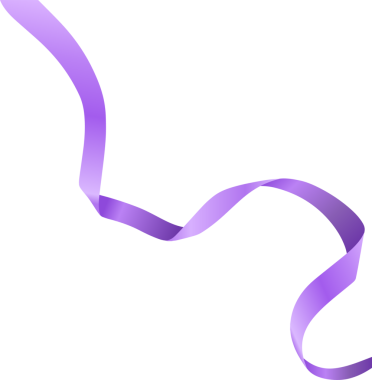 Düz dizayn mor kurdele, saydam arkaplan üzerinde kıvrılıp kıvrılarak saten parıltısını gösteriyor. Soyut, zarif, minimalizm, akıcılık, lüks, dekorasyon, görsel efekt